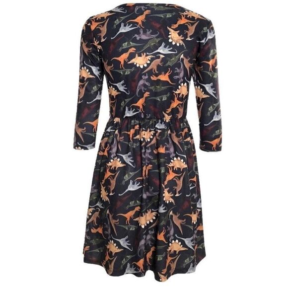 La Vie Lente Dinosaur Skater Dress XS/S - Picture 3 of 6